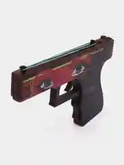 Алый деревянный пистолет Glock (Глок) 18 v1.6, CS: GO, 7 цвета