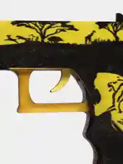 Желтый деревянный пистолет Glock (Глок) 18 v1.6, CS: GO, 7 цвета