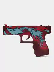 Синий деревянный пистолет Glock (Глок) 18 v1.6, CS: GO, 7 цвета