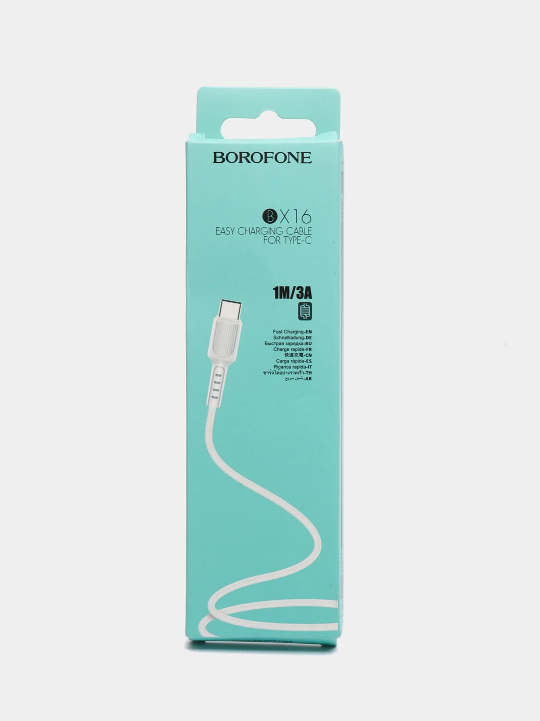Кабель зарядный USB BOROFONE BX16 Easy, USB - Type-C / Lightning, 2А, 1 м