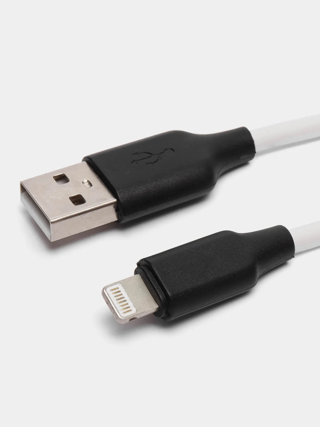 Белый мягкий Силиконовый USB кабель провод зарядник шнур Micro, Type-C, iPhone Lightning Android
