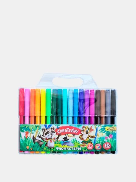 Цветные фломастеры для рисования CREATIVIKI
