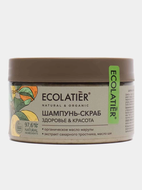 Шампунь-скраб для волос и кожи головы Здоровье и Красота Ecolatier Green 300 г