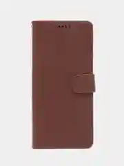 Коричневый чехол-книжка для Xiaomi Redmi 9C (Редми 9С), кожаный PU