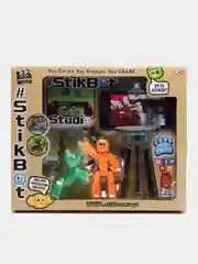Оранжевый большой игровой набор фигурок Stikbot (Стикбот), со штативом / Игровой набор Stikbot