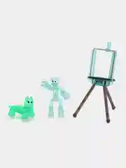 Голубой большой игровой набор фигурок Stikbot (Стикбот), со штативом / Игровой набор Stikbot