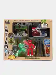 Багровый большой игровой набор фигурок Stikbot (Стикбот), со штативом / Игровой набор Stikbot