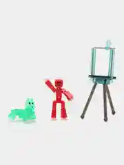 Багровый большой игровой набор фигурок Stikbot (Стикбот), со штативом / Игровой набор Stikbot