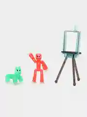Алый большой игровой набор фигурок Stikbot (Стикбот), со штативом / Игровой набор Stikbot