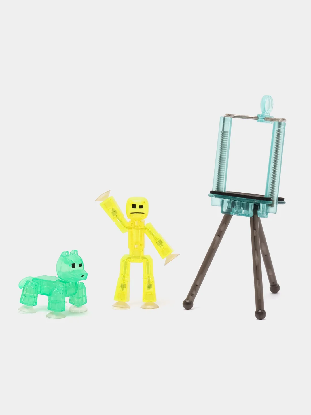 Желтый большой игровой набор фигурок Stikbot (Стикбот), со штативом / Игровой набор Stikbot