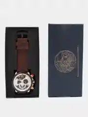 Серебряный мужские наручные часы Lige LG8959 с хронографом, в подарочной упаковке