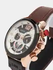 Серебряный мужские наручные часы Lige LG8959 с хронографом, в подарочной упаковке