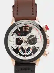 Серебряный мужские наручные часы Lige LG8959 с хронографом, в подарочной упаковке
