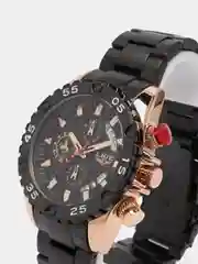 Угольный мужские наручные часы Lige 10027 с хронографом, в подарочной упаковке