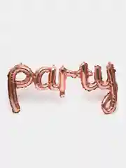 Шар фольгированный с надписью "Party", 113 х 46 см, с дырочками для крепления к стене