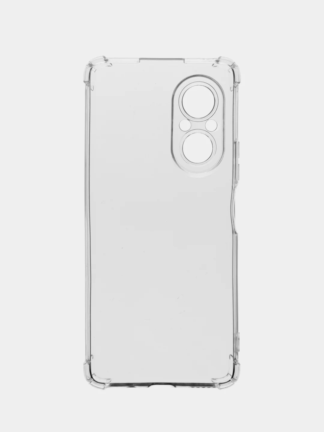 Прозрачный чехол для HUAWEI nova 9 SE (Хуавей нова 9 СЕ), прозрачный и черный с защитой камеры