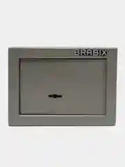 Сейф маленький мини мебельный для денег и документов Brabix, 145х200х150мм, ключевой замок