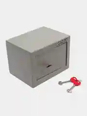 Сейф маленький мини мебельный для денег и документов Brabix, 145х200х150мм, ключевой замок
