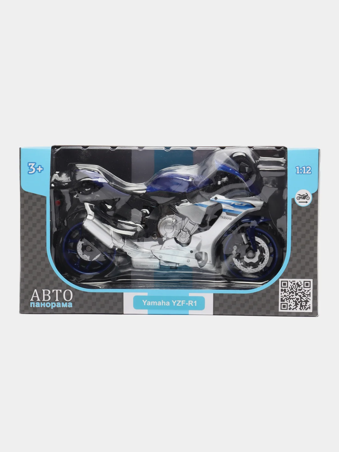 Мотоцикл металлический 1:12 YAMAHA YZF-R1, 17.3 см JB1251571