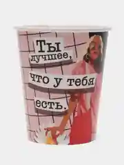 Набор бумажной посуды "С Днём Рождения. Красотка": скатерть, 6 тарелок, 6 стаканов
