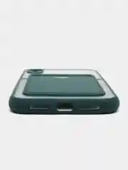 Тёмно-бирюзовый чехол на iPhone XR, X, XS, 11, 12, 12Pro, 13, 13 Pro, с карманом для карт