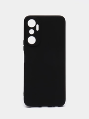 Накладка, чехол, силиконовая матовая INFINIX Hot 20 4G, с защитой камеры