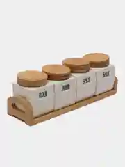 Банка для специй, 4 штуки, 300 мл, 31 х 9 х 10 см