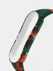 Тёмно-зелёный силиконовый ремешок для Xiaomi mi band 5 и 6 фитнес браслет с принтом