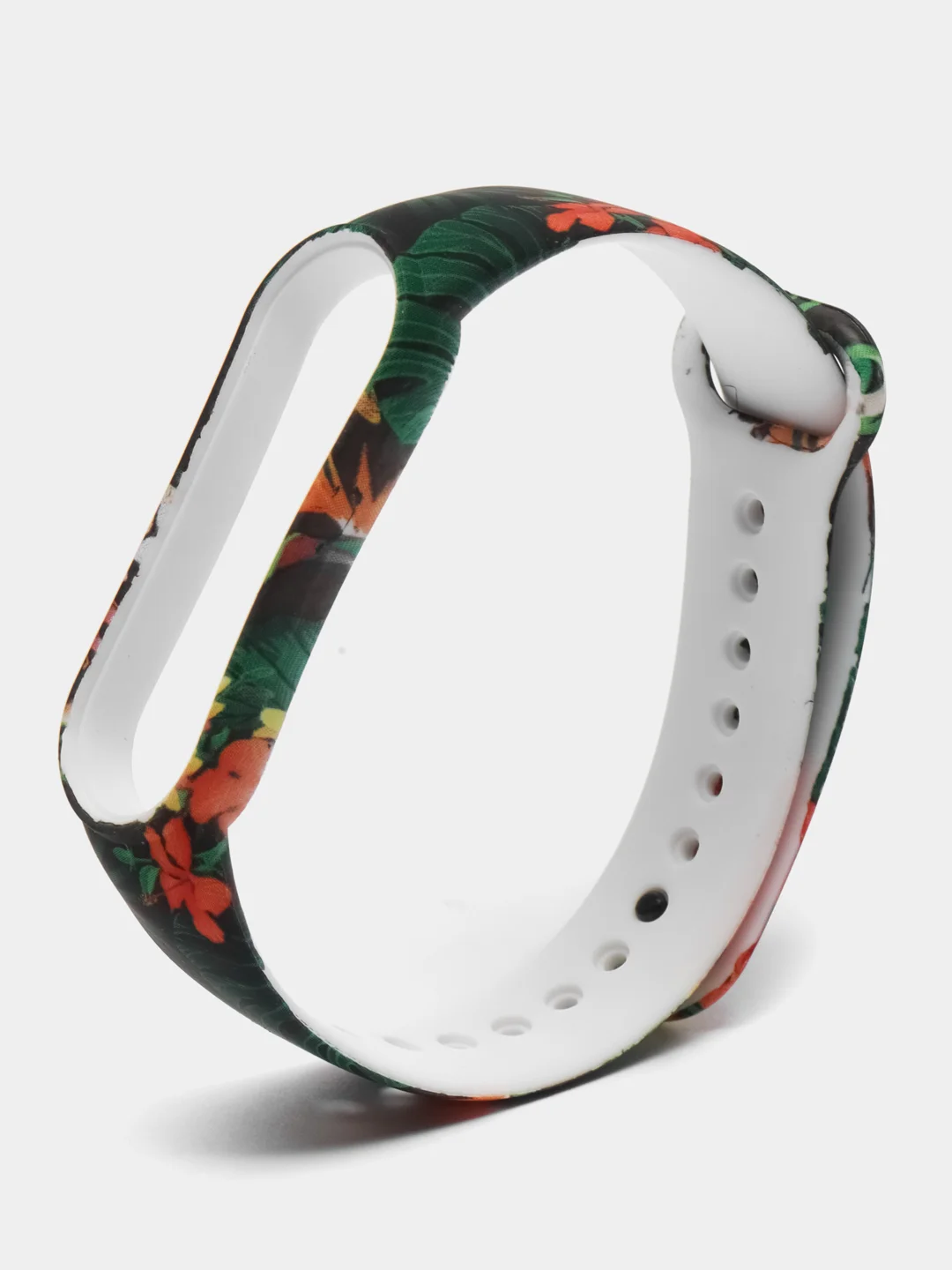Тёмно-зелёный силиконовый ремешок для Xiaomi mi band 5 и 6 фитнес браслет с принтом