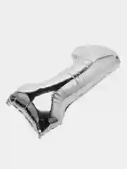 Шар фольгированный "Цифра", 98-115 см, серебряный