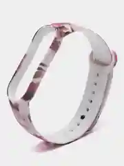 Молочный силиконовый ремешок для Xiaomi mi band 5 и 6 фитнес браслет с принтом