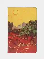 Ежедневник недатированный А5 138х213мм BRAUBERG VISTA под кожу гибкий, 136л, Van Gogh
