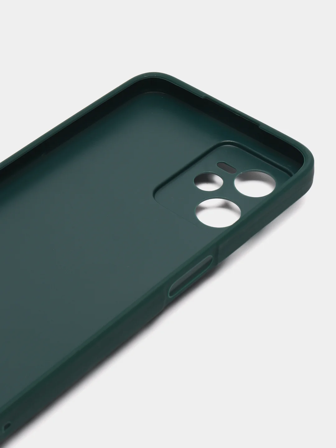 Темно-синий чехол для Realme C35 / Реалми С35, силиконовый, под кожу, с кольцом