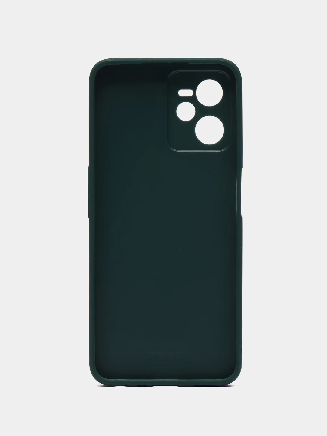 Темно-синий чехол для Realme C35 / Реалми С35, силиконовый, под кожу, с кольцом
