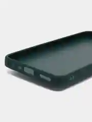 Темно-синий чехол для Realme C35 / Реалми С35, силиконовый, под кожу, с кольцом