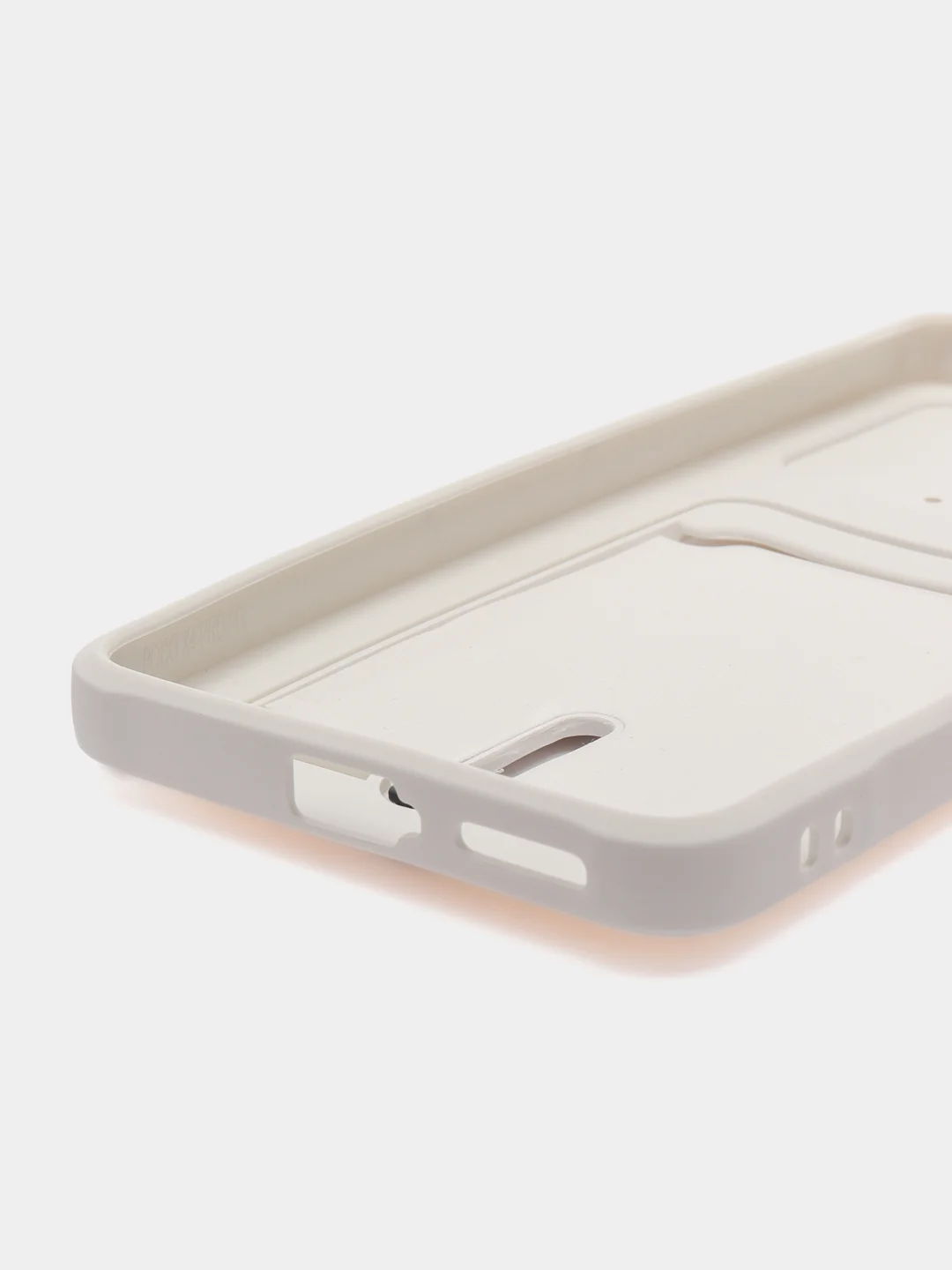 Белый чехол Xiaomi Poco X4 Pro (Сяоми Поко Х4 Про), силиконовый, с карманом для карты