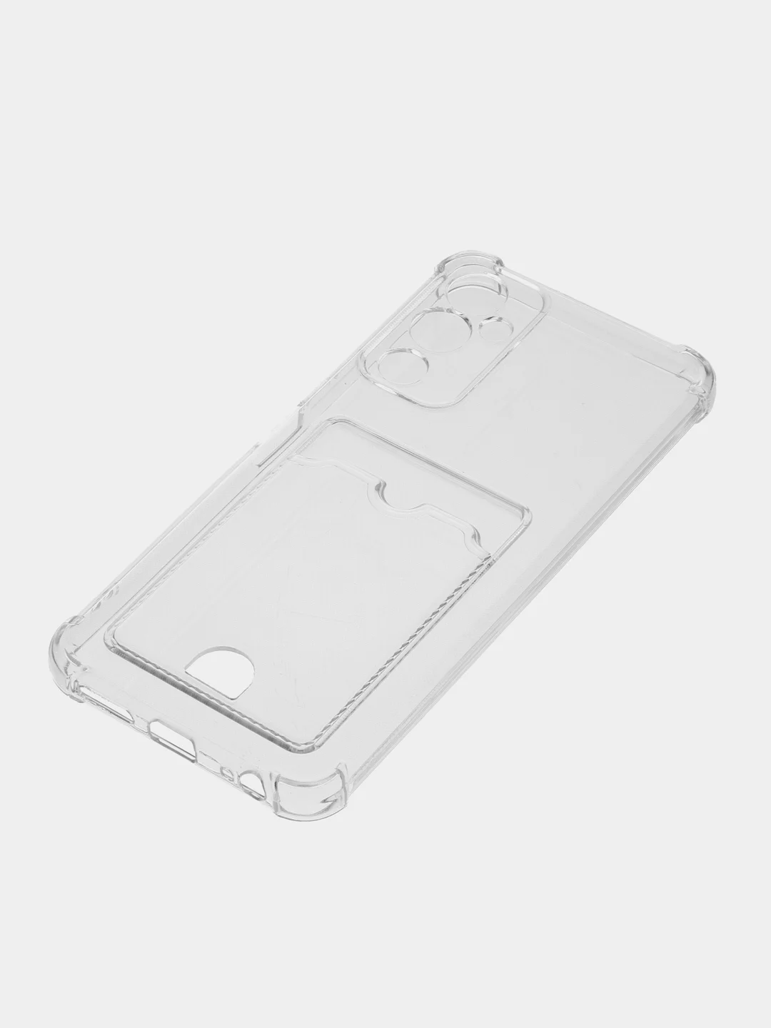 Прозрачный чехол для Tecno Pova 4 Техно Пова 4, прозрачный с карманом для карты