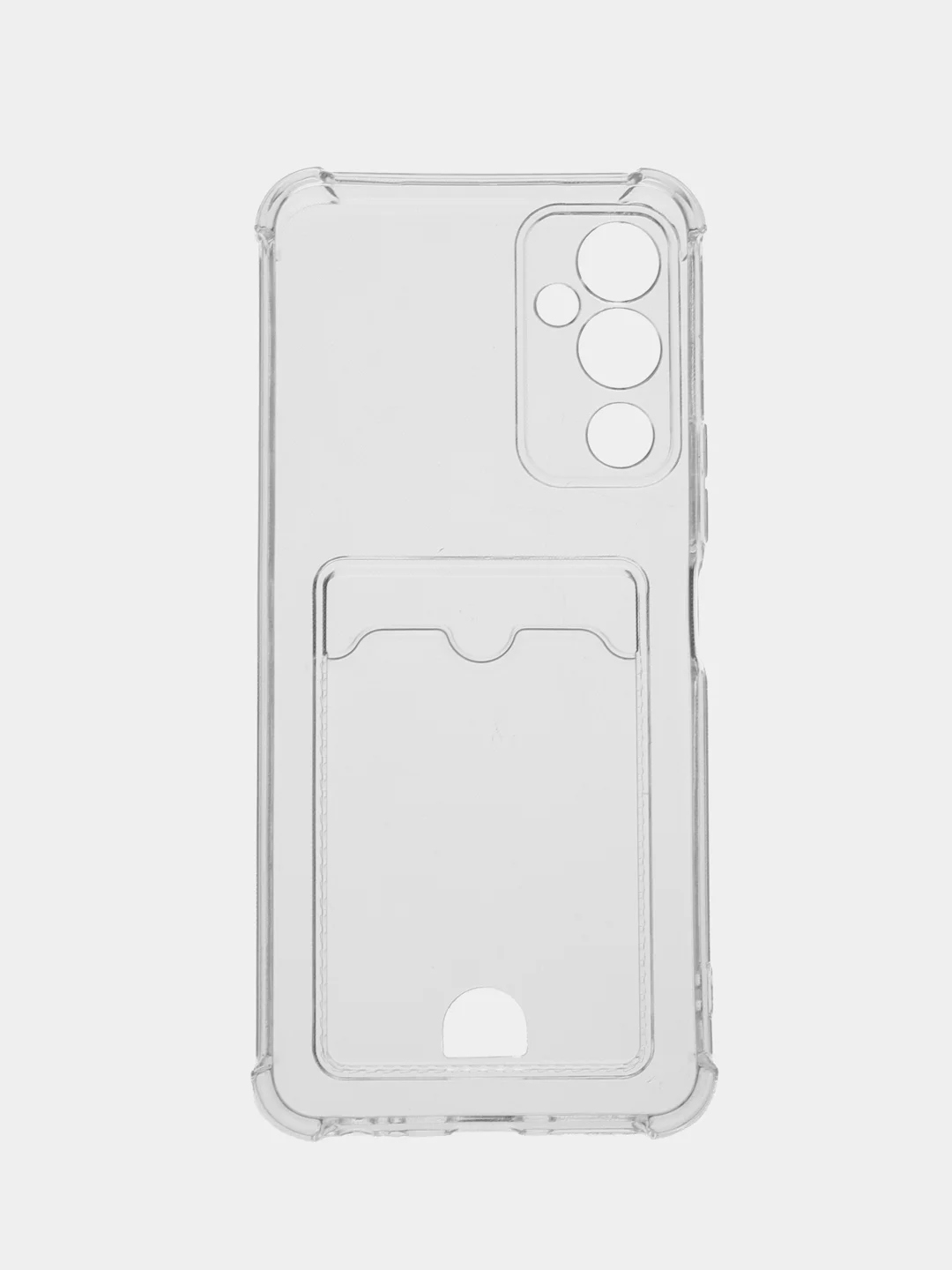 Прозрачный чехол для Tecno Pova 4 Техно Пова 4, прозрачный с карманом для карты