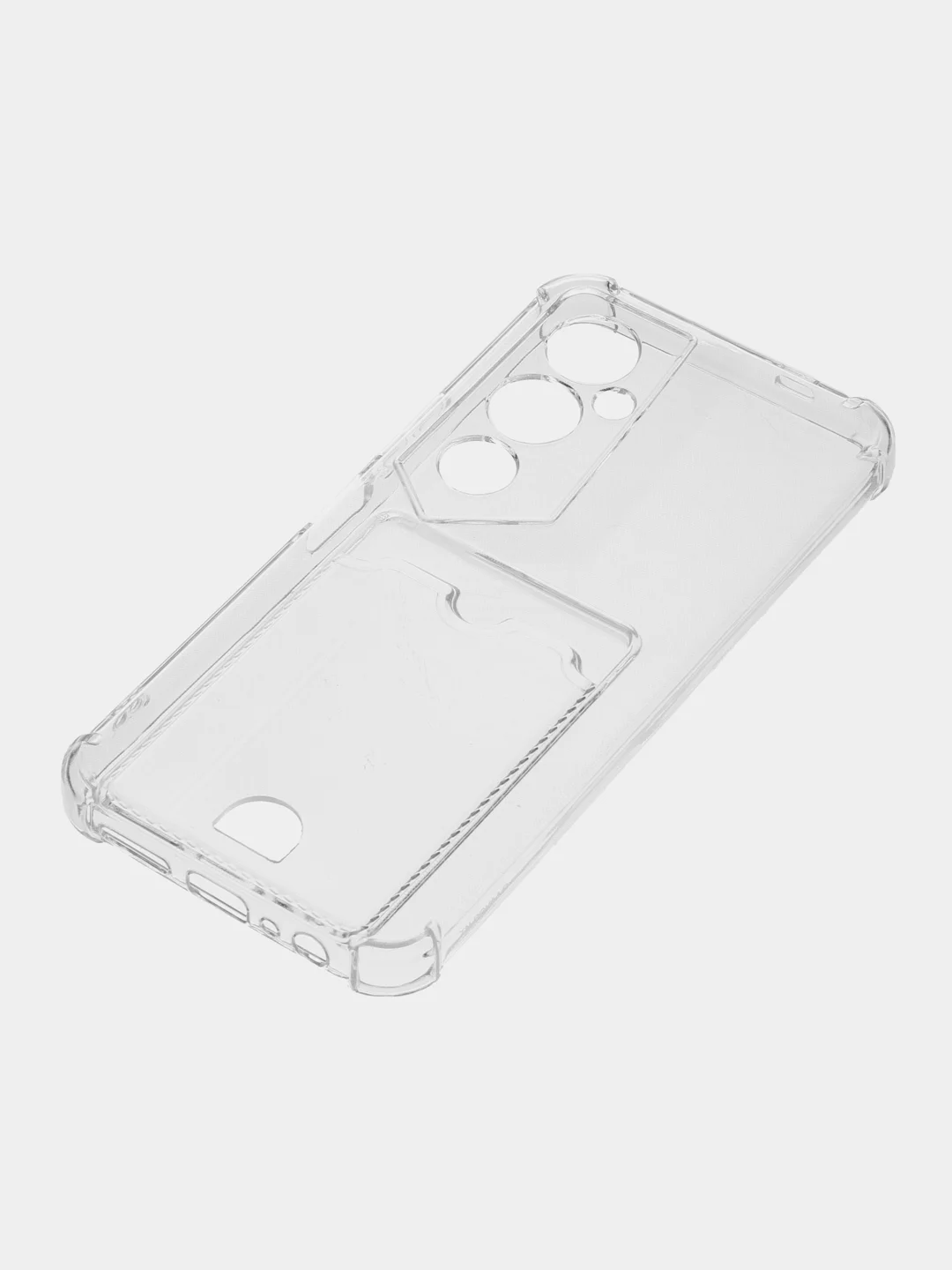Прозрачный чехол для Tecno Pova 4 Pro Техно Пова 4 Про, прозрачный, с карманом для карты