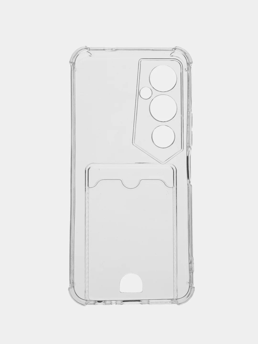 Прозрачный чехол для Tecno Pova 4 Pro Техно Пова 4 Про, прозрачный, с карманом для карты