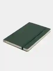 Блокнот А5 130х210мм, BRAUBERG ULTRA, под кожу, 80г/м2, 96л, клетка, темно-зеленый, 113007