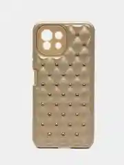 Золотой чехол Samsung A12, A32, A51, A03S, Redmi 9C, 10, Poco X3, M3, Xiaomi Mi11 Lite со стразами