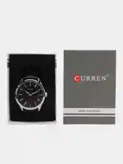 Черный мужские наручные часы Curren 8365 с календарем в подарочной упаковке