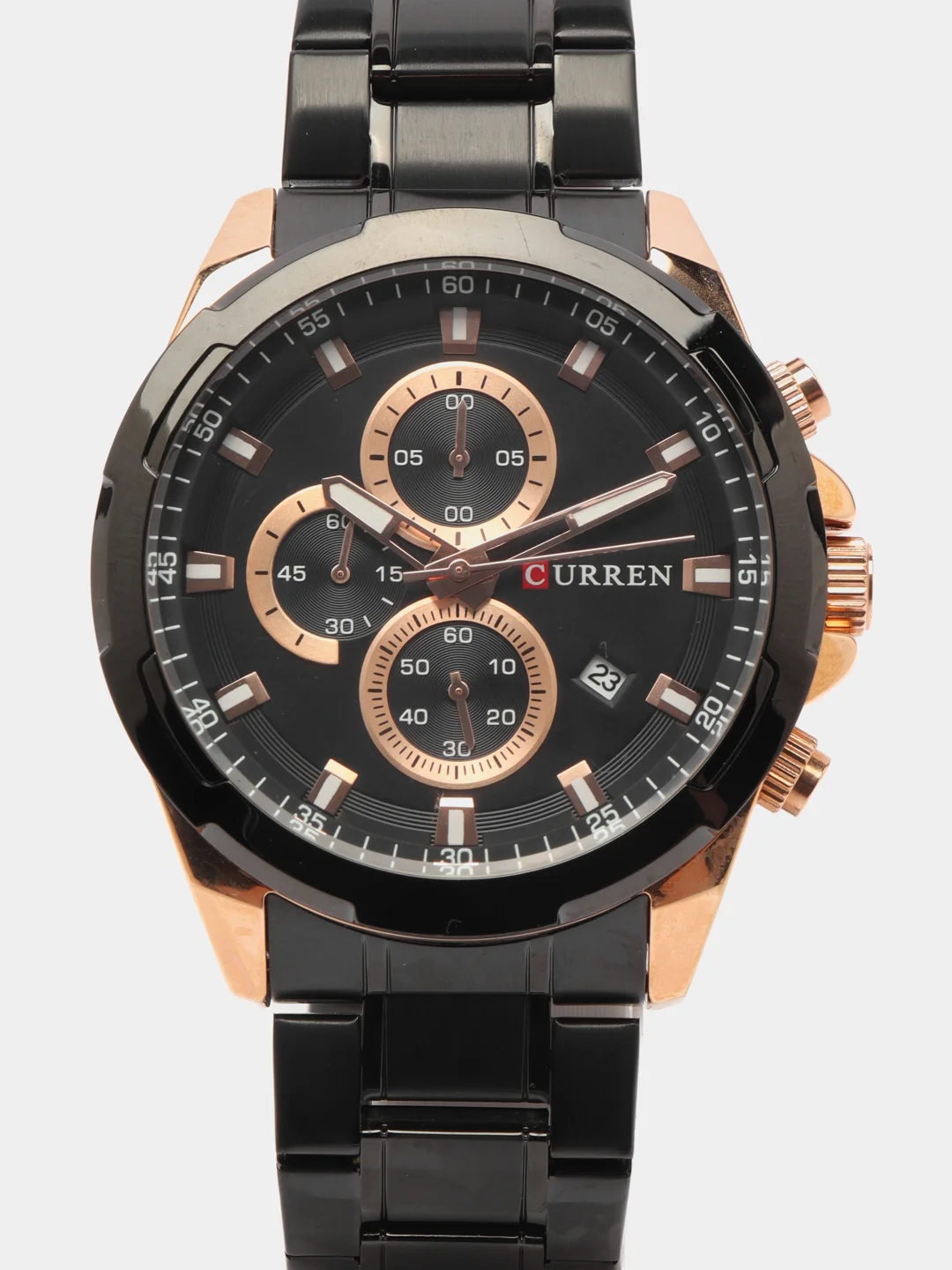 Черный мужские наручные часы Curren 8354 с хронографом