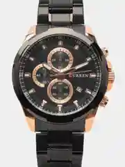 Черный мужские наручные часы Curren 8354 с хронографом