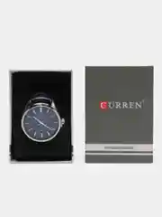 Синий мужские наручные часы Curren 8365 с календарем в подарочной упаковке