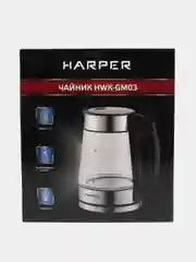Электрический чайник Harper HWK-GM03, в стеклянном корпусе, 1,7 л