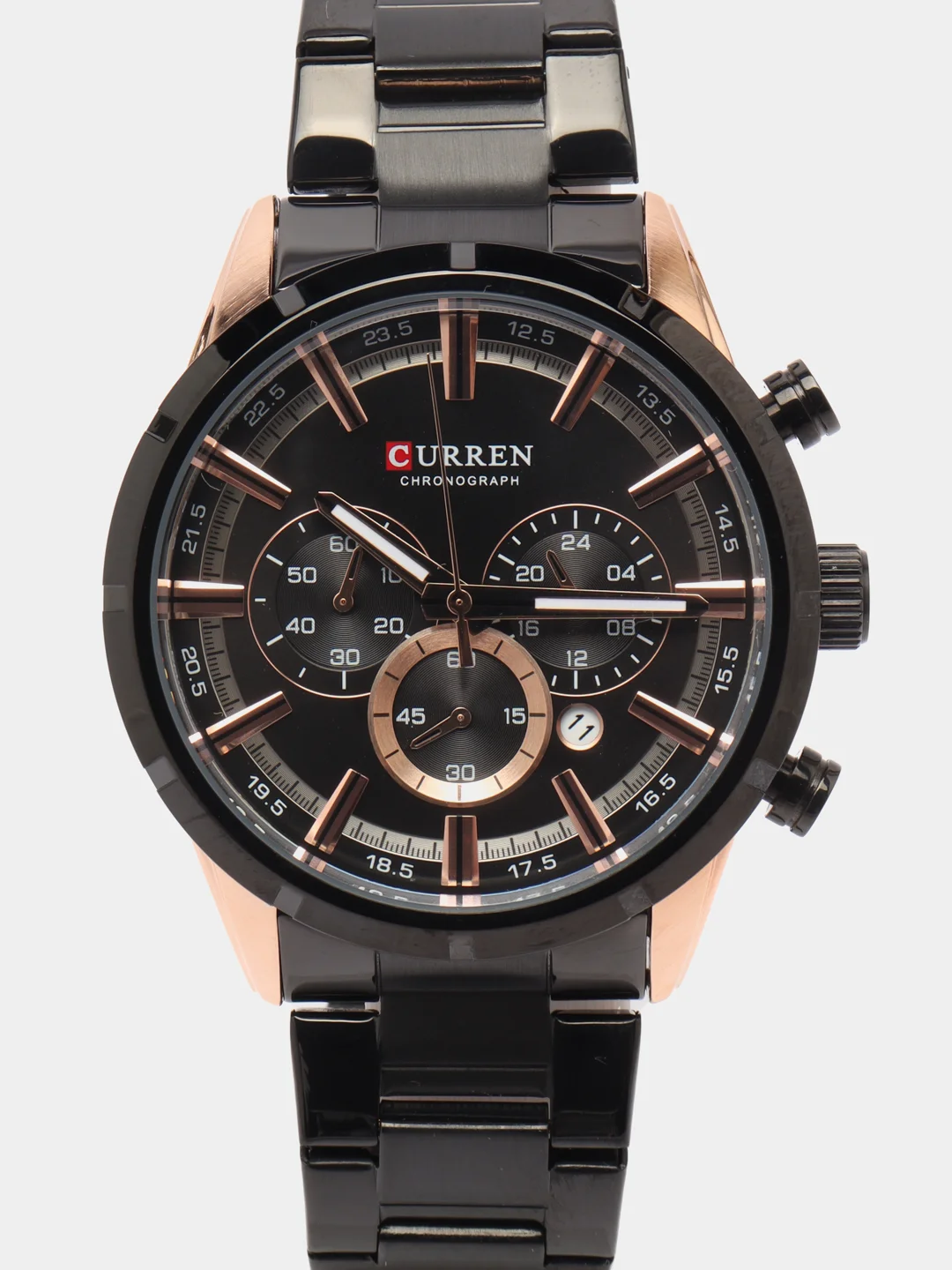 Черный мужские наручные часы Curren 8355 с хронографом в подарочной упаковке