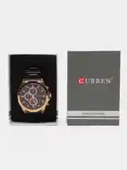 Коричневый мужские наручные часы Curren 8354 с хронографом