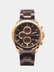 Коричневый мужские наручные часы Curren 8354 с хронографом